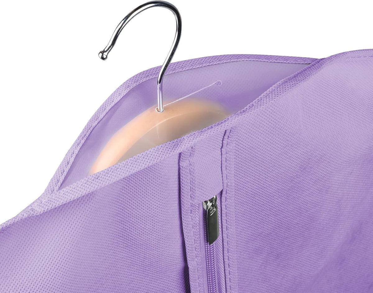 KEEGH 60 in Garment Bags for Hanging Clothes (Set of 6) Purple