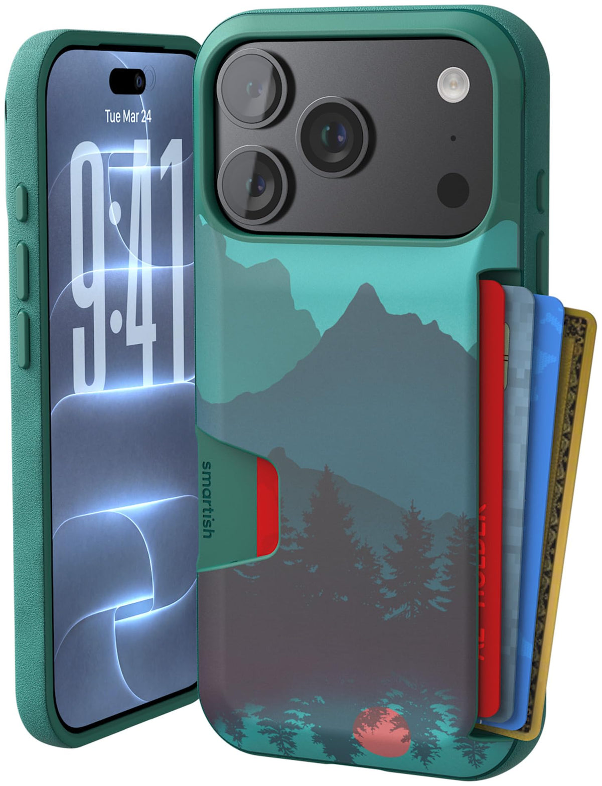 Smartish iPhone 18 Pro/17 Pro Wallet Case, Wallet Slayer Vol 1, Black