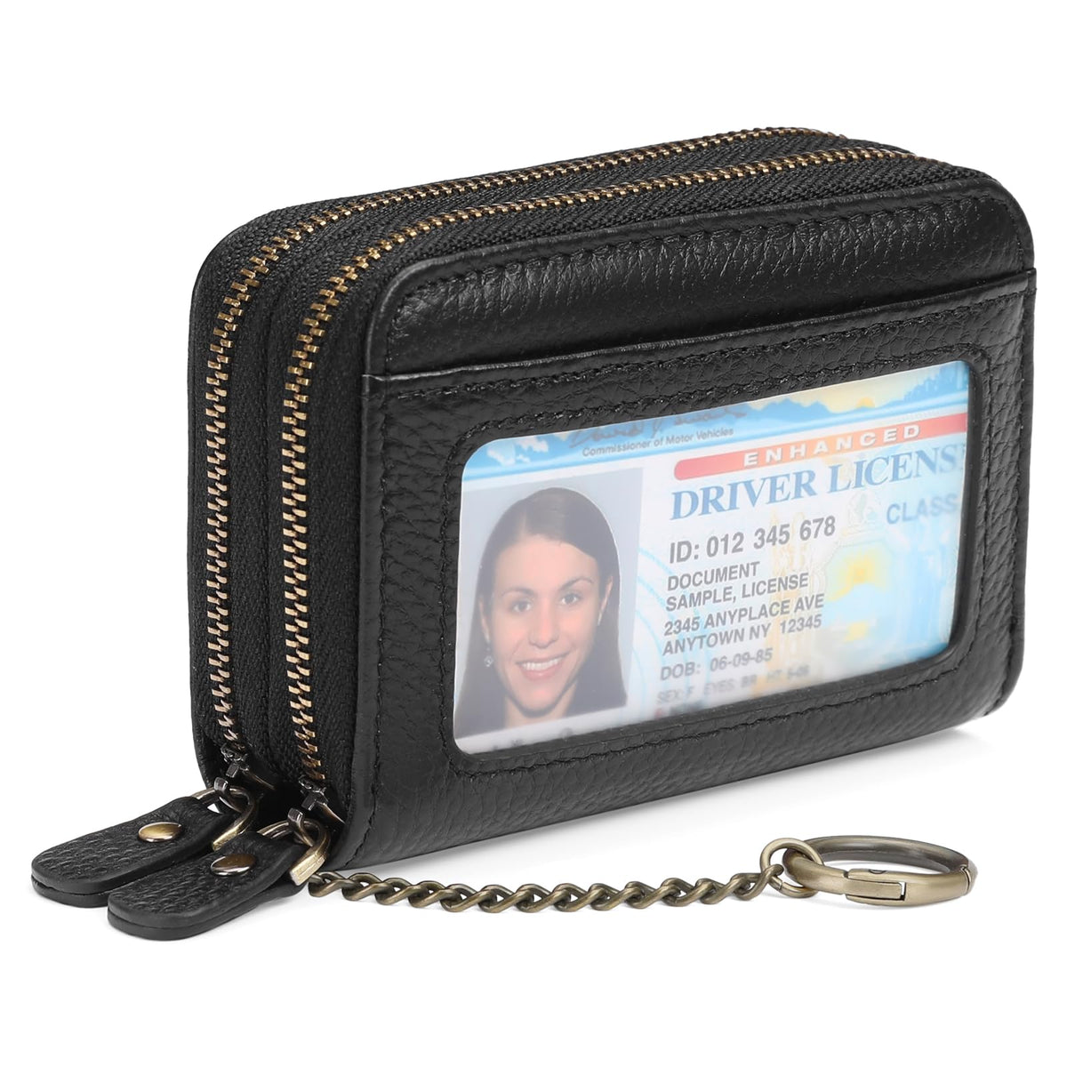 GOIACII Small Genuine Leather Wallet for Women, RFID Blocking Credit Card Holder Wallet