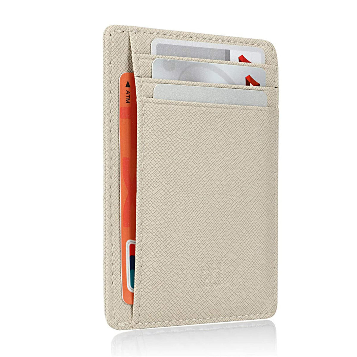 GH GOLD HORSE Slim RFID Blocking Card Holder Minimalist Leather Front Pocket Wallet for Women