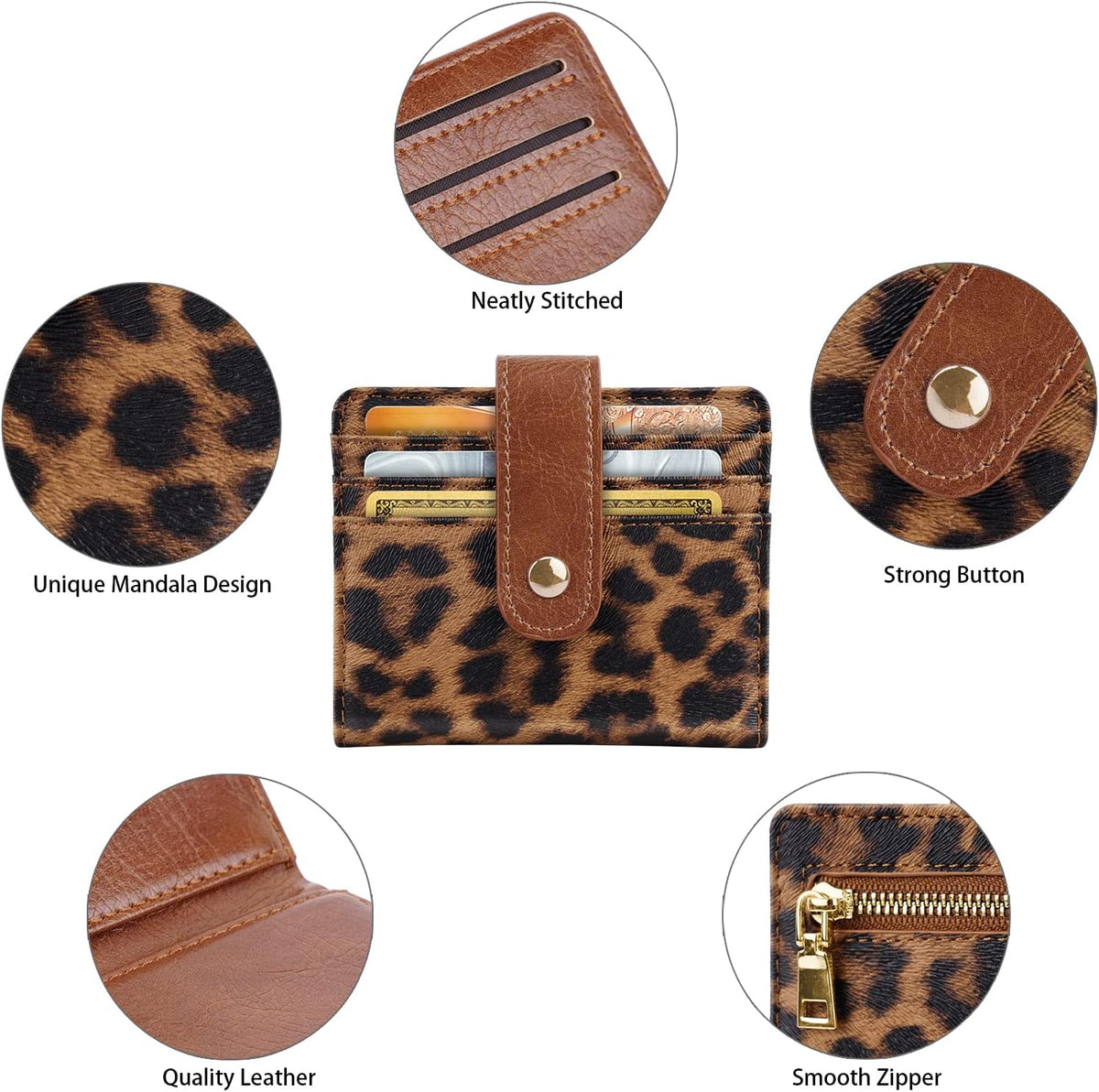 Small Wallets for Women Slim Minimalist Bifold Credit Card Holder