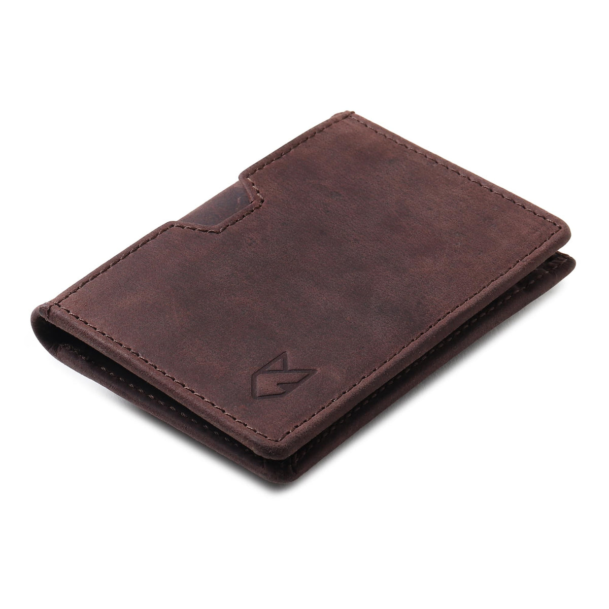 FOXHACKLE Full Grain Leather Credit Card Holder for Men and Women, Slim Bifold RFID Blocking Wallet, Thin Front Pocket Minimalist Wallet, Small Card Case.