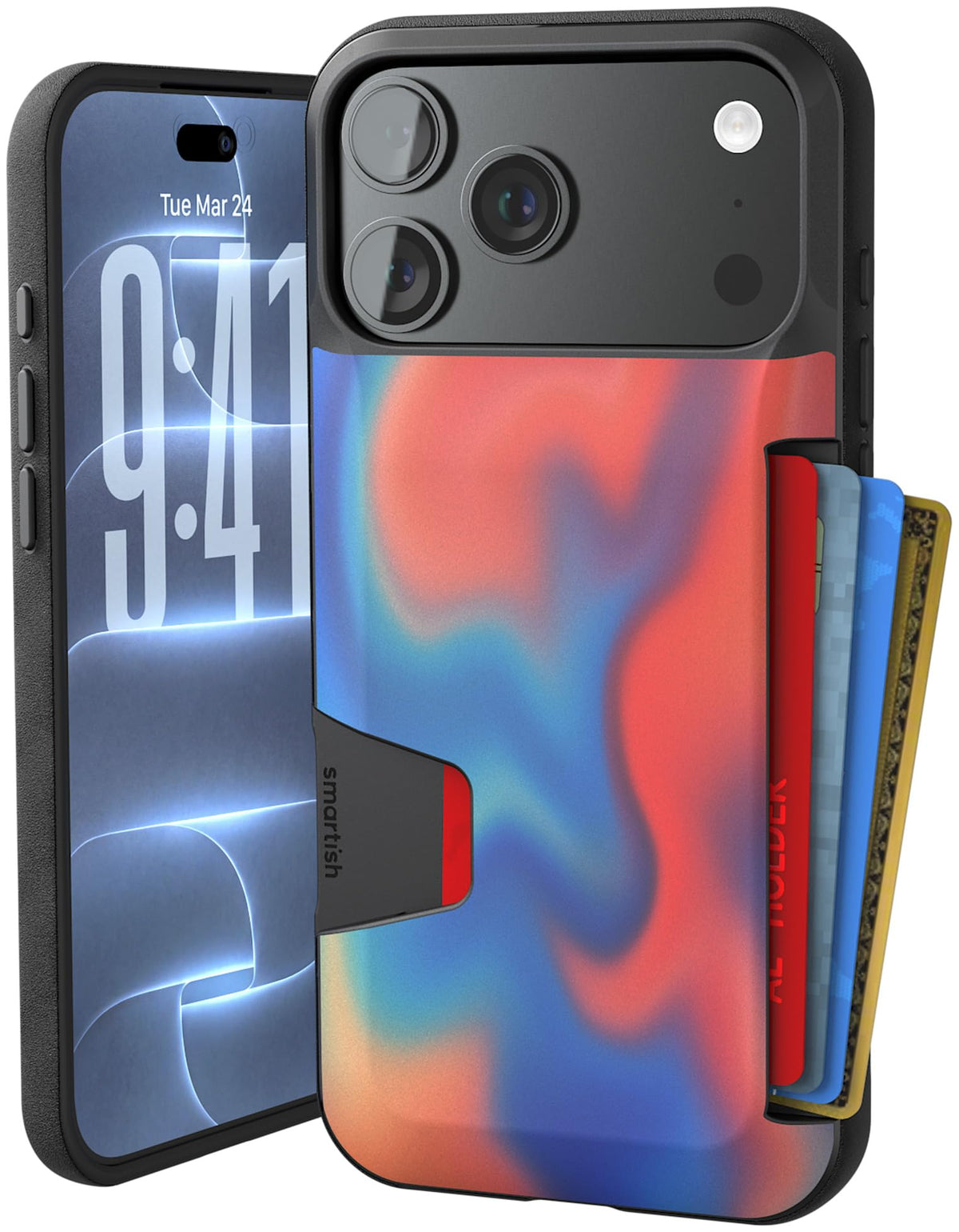 Smartish iPhone 18 Pro/17 Pro Wallet Case, Wallet Slayer Vol 1, Black