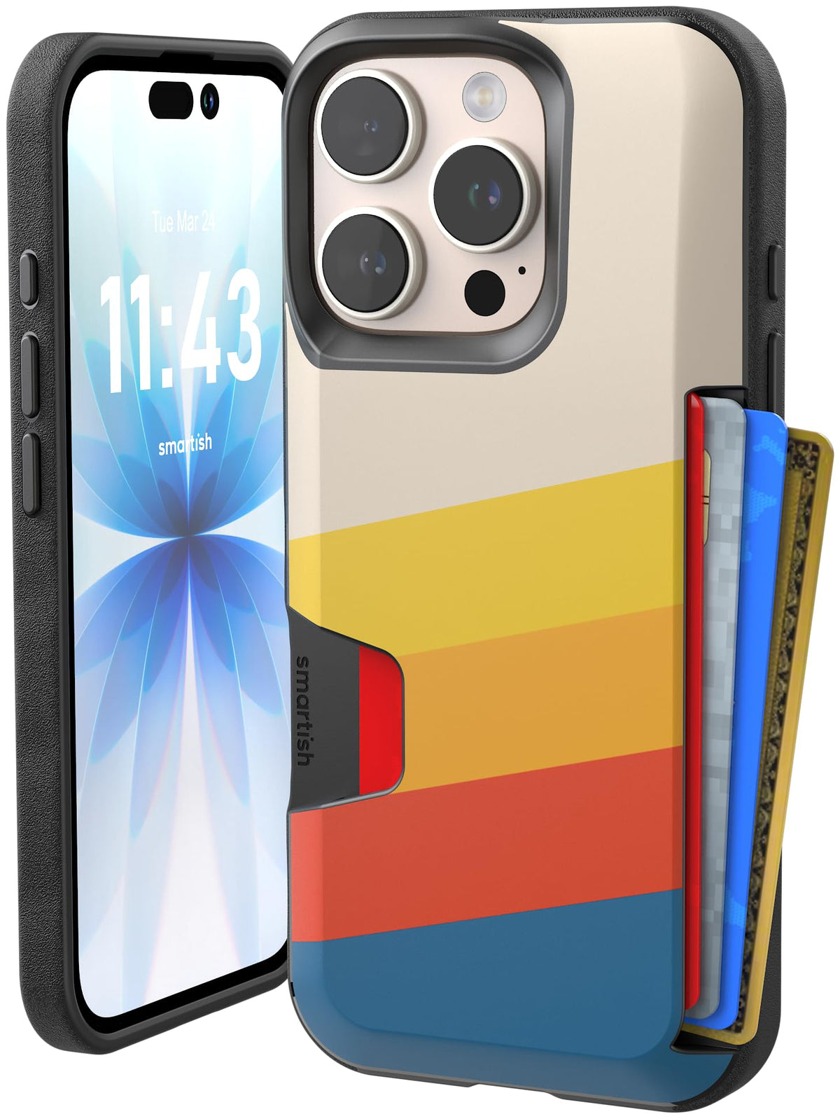 Smartish iPhone 18 Pro/17 Pro Wallet Case, Wallet Slayer Vol 1, Black