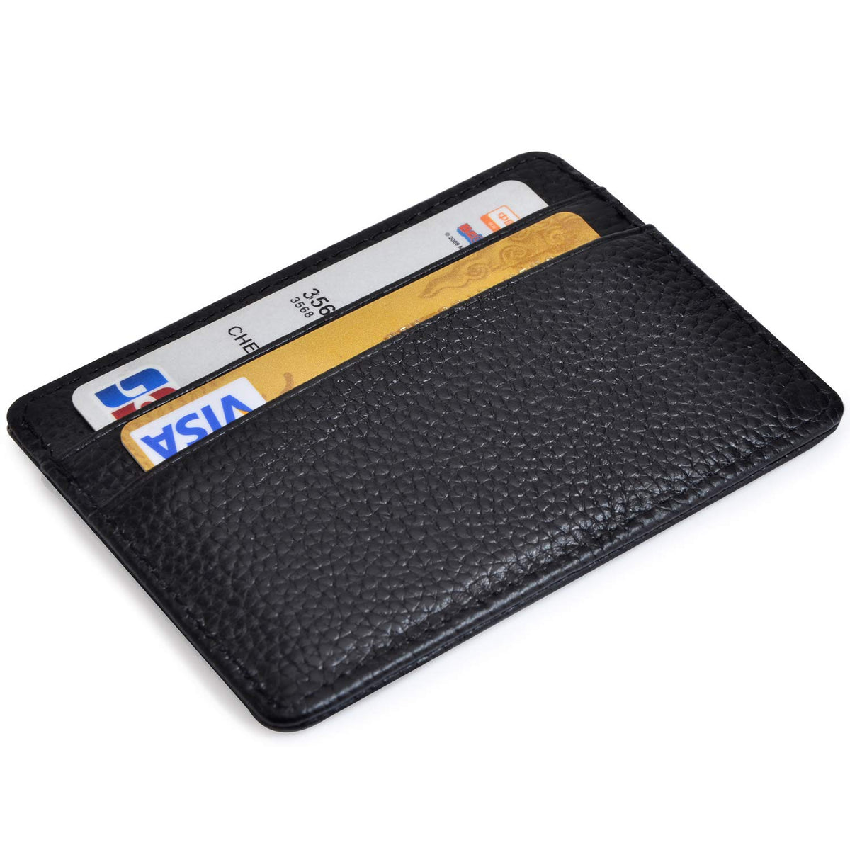 EASTNIGHTS Credit Card Holder Slim Wallet Leather Minimalist Wallet with ID Window