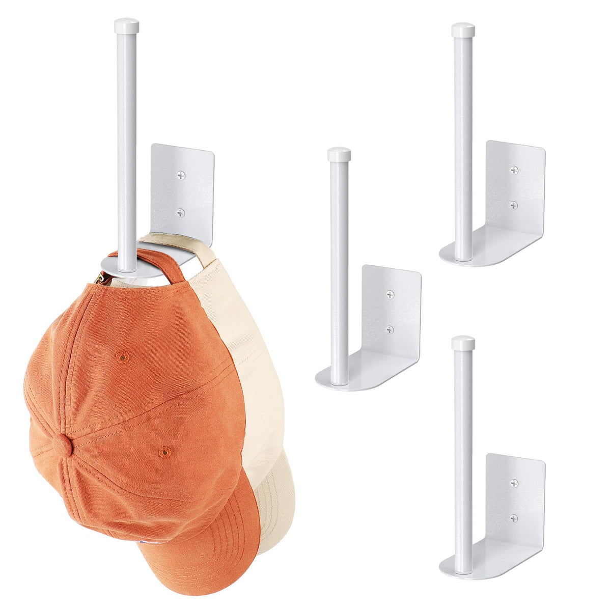 Durmmur Stainless Steel Hat Organizer, Hat Rack for Wall,Each Holds 15 Hats