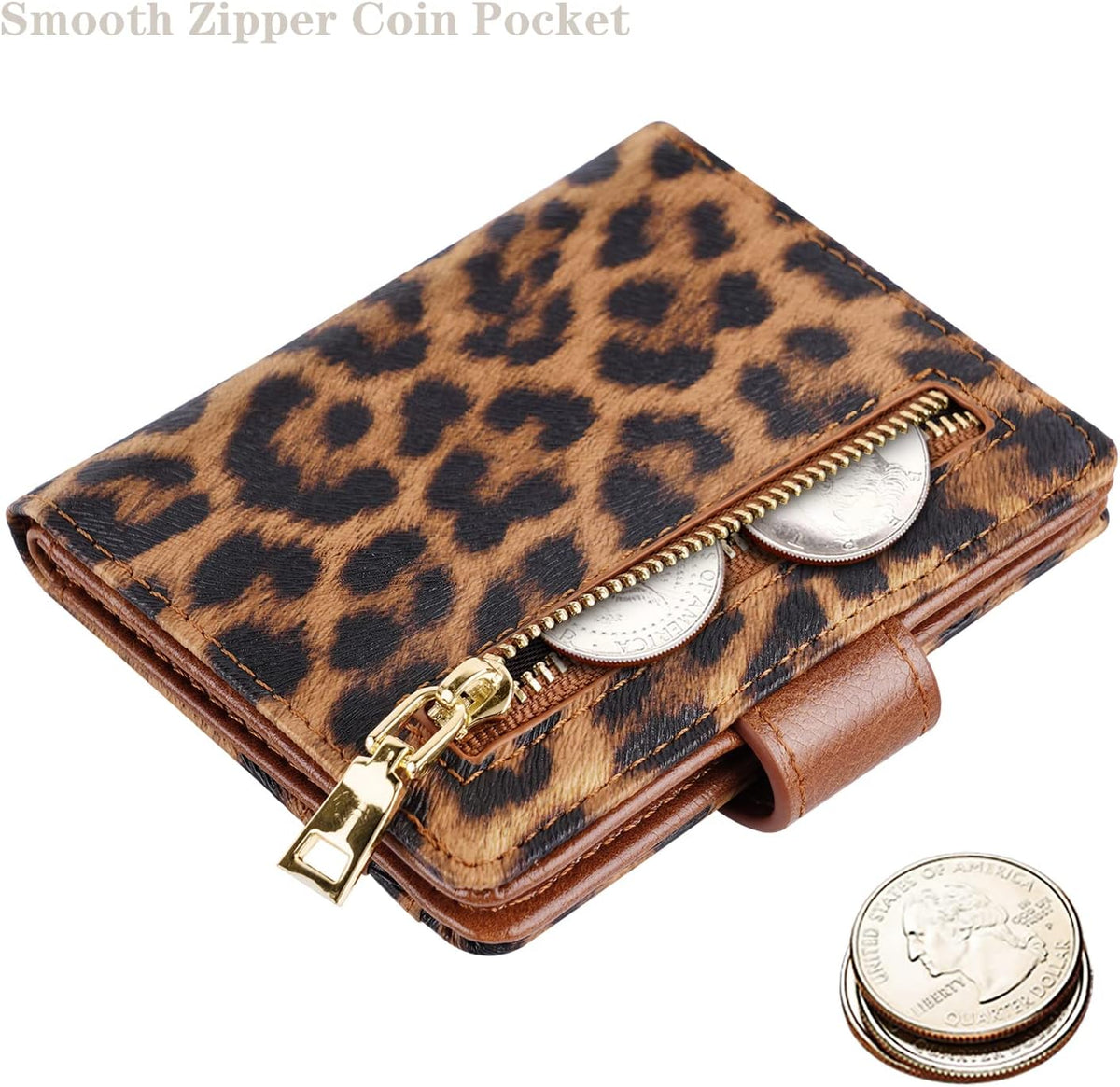 Small Wallets for Women Slim Minimalist Bifold Credit Card Holder