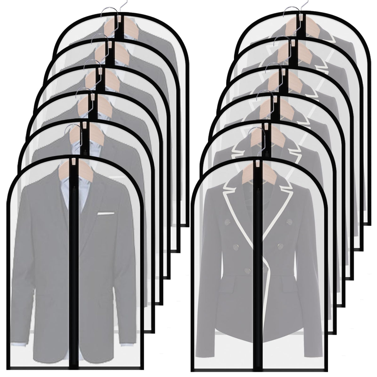 60" Extra-Long Hanging Garment Bags for Dresses & Gowns
