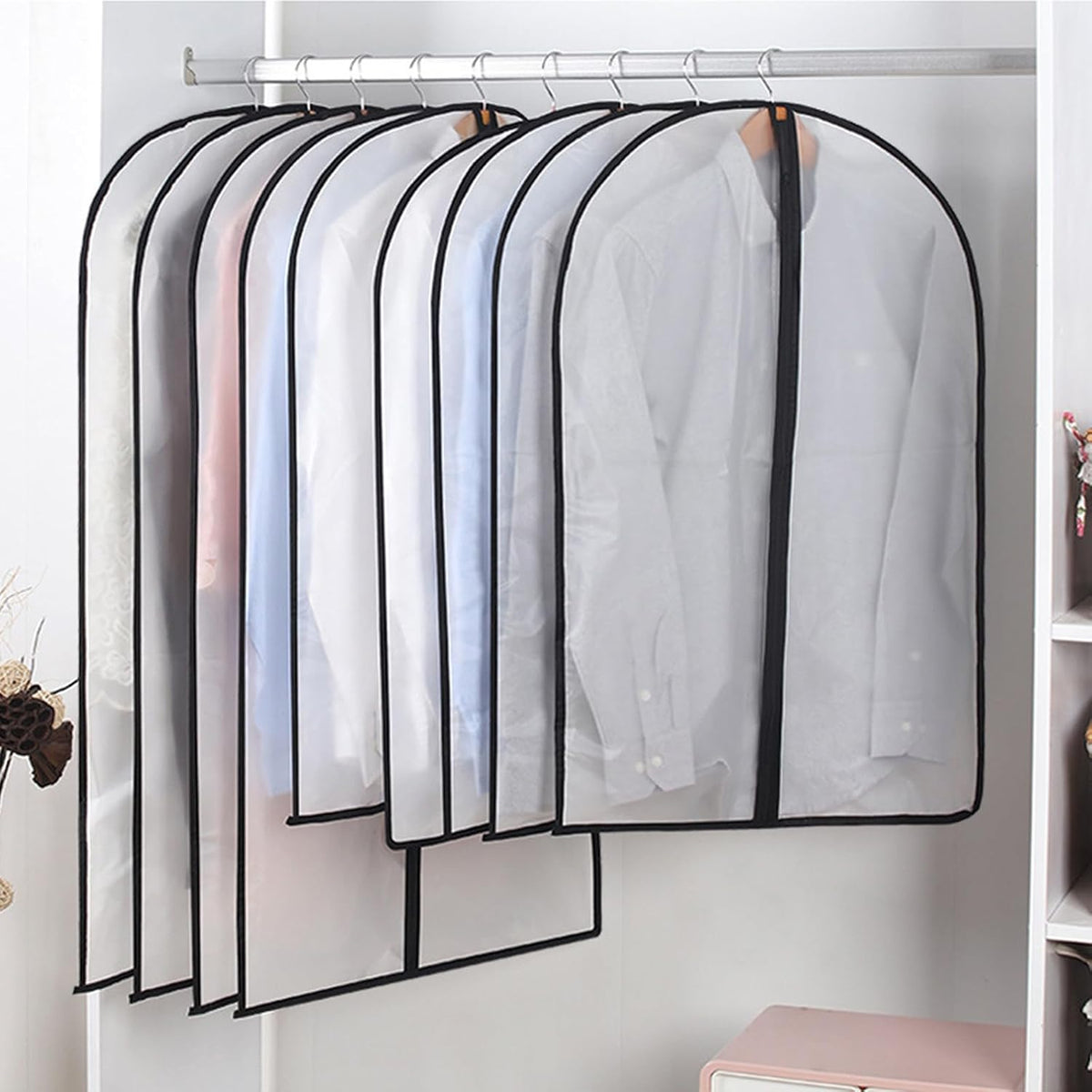 60" Extra-Long Hanging Garment Bags for Dresses & Gowns