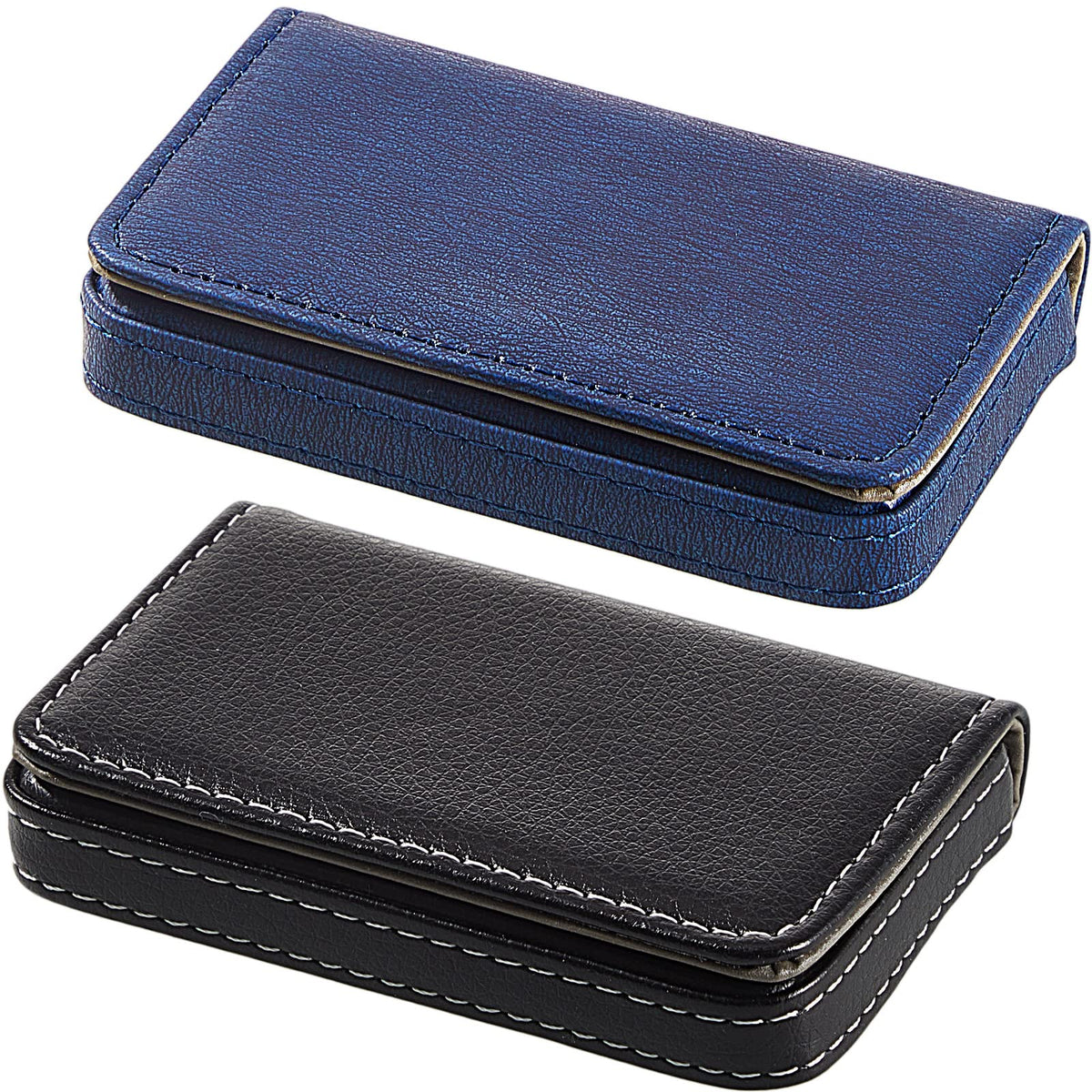 Outus 2 Pcs Business Card Holder PU Leather, Black