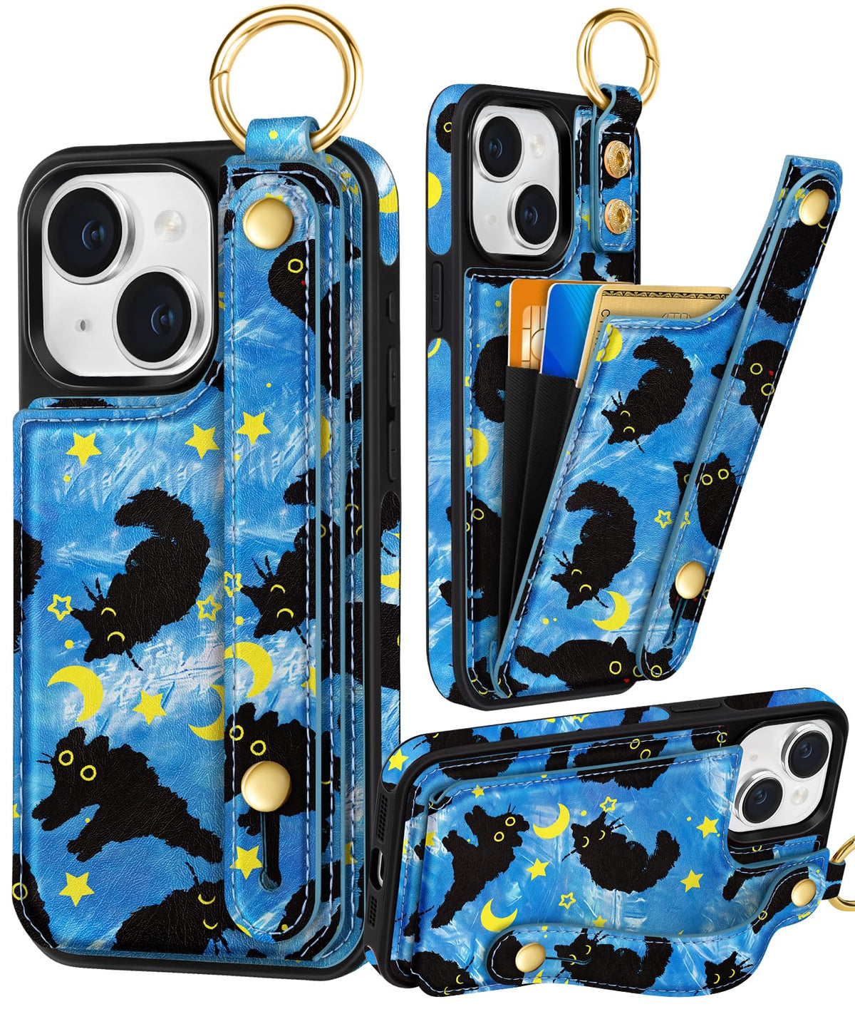 Petitian for iPhone 18 Pro/17 Pro Wallet Case for Women, Vintage Flower