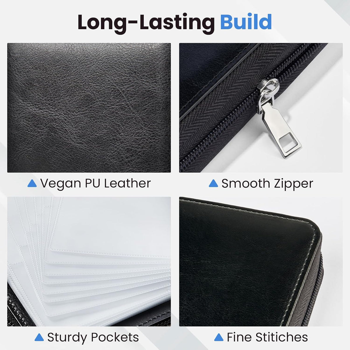Sooez Professional Zip-Enclosed Business Card Holder Organizer for 240 Card