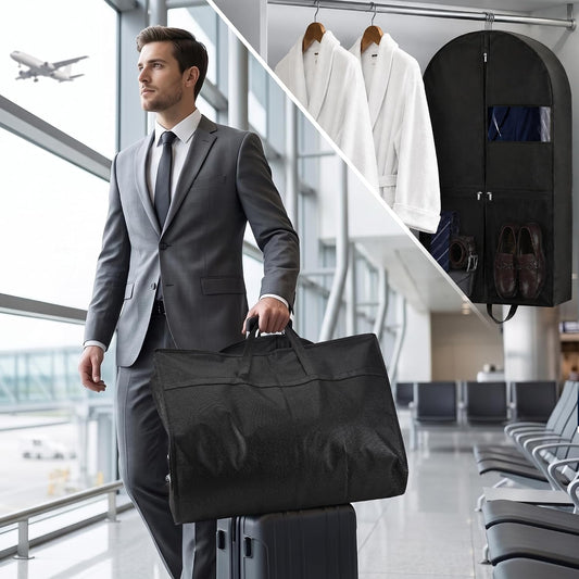 Lzerking 43" Suit Bags with Shoe Storage for Closet Storage and Travel
