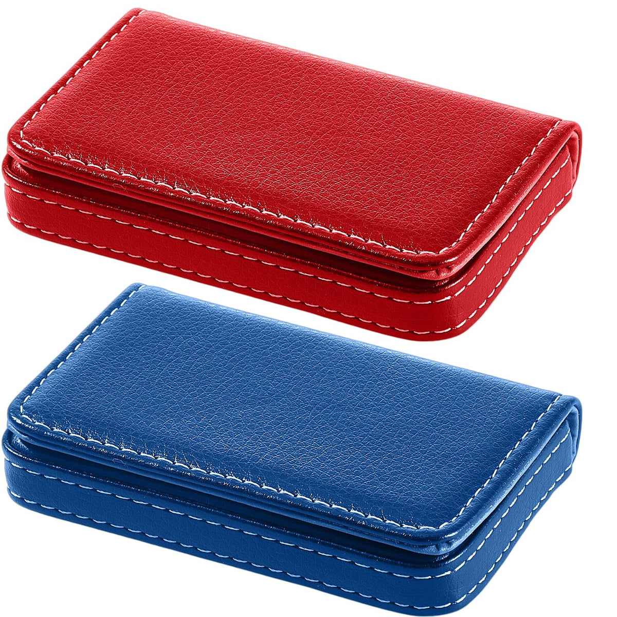Outus 2 Pcs Business Card Holder PU Leather, Black