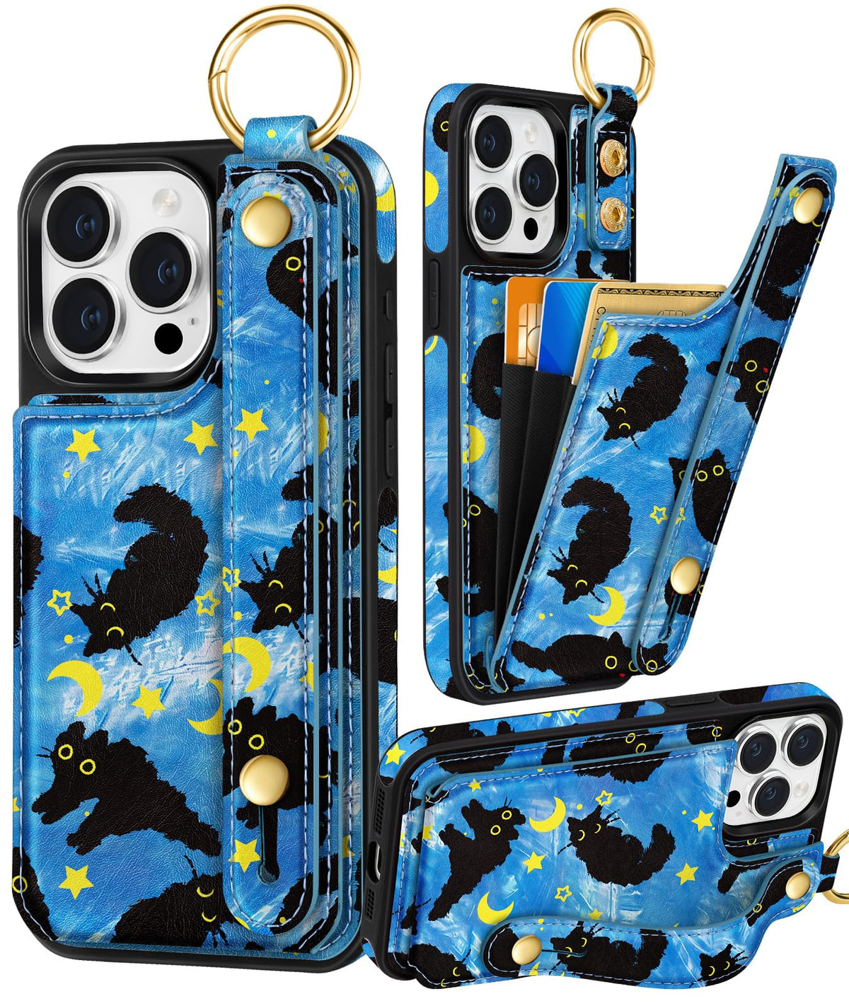 Petitian for iPhone 18 Pro/17 Pro Wallet Case for Women, Vintage Flower