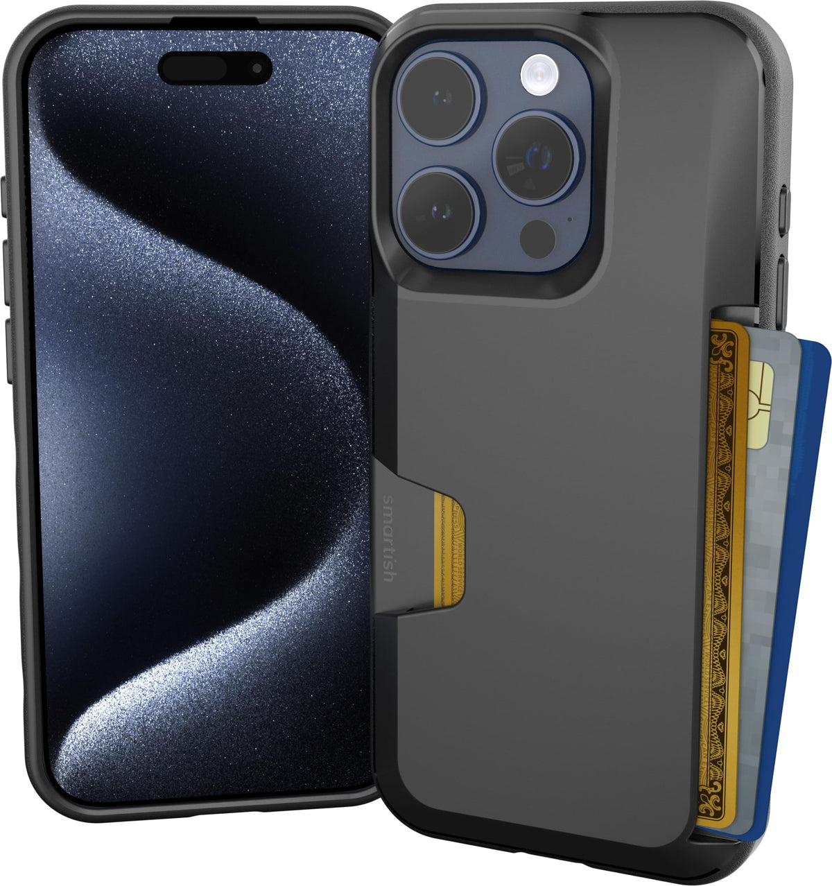 Smartish iPhone 18 Pro/17 Pro Wallet Case, Wallet Slayer Vol 1, Black