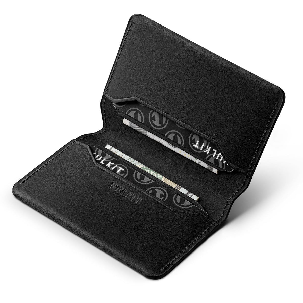 VULKIT Slim Minimalist Card Holder RFID Blocking Leather Credit Card Holder Front Pocket Wallet Magnetic Closure