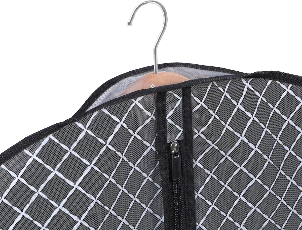 Univivi 60 Inch Lightweight Garment Bag for Hanging Clothes, 10 Pack, Black