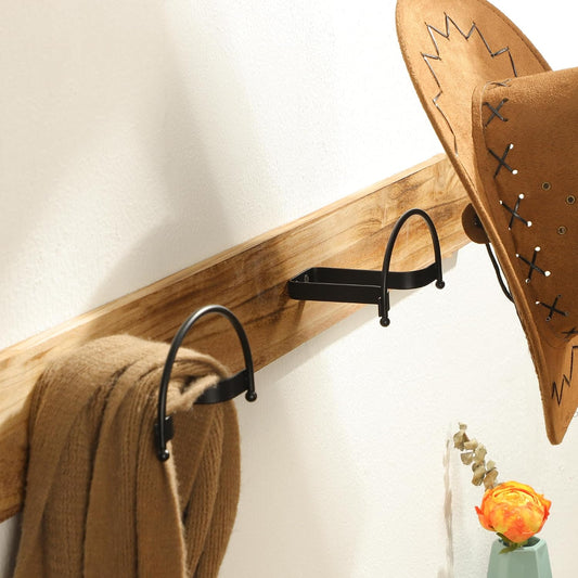 Taozun Cowboy Hat Rack Wall Mount, 4 Pack Curved Hat Holder for Display