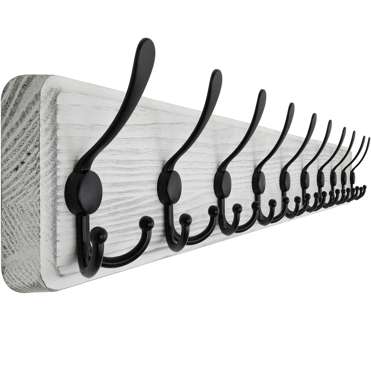SKOLOO Rustic Coat Rack Wall Mount, 16" Stud Spacing, Solid Wood, Brown
