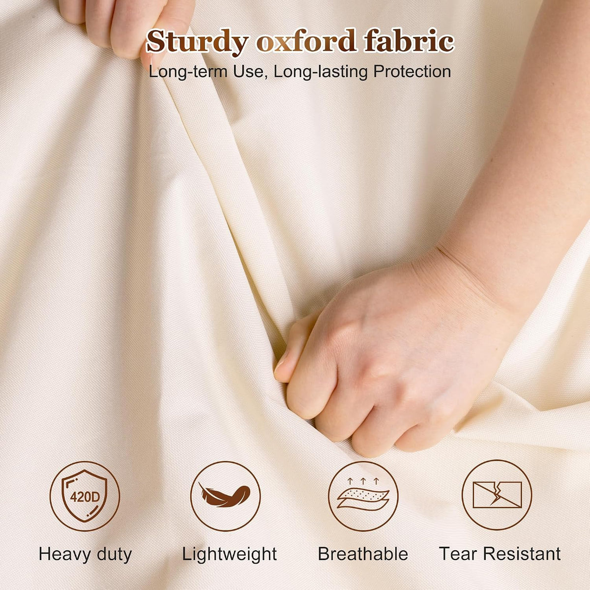 MISSLO 65" Dress Bags for Gowns Long with 4 Large Pockets Garment Bags for Travel for Women Heavy Duty Wedding Dress Bag for Hanging Clothes Garment Covers, Beige