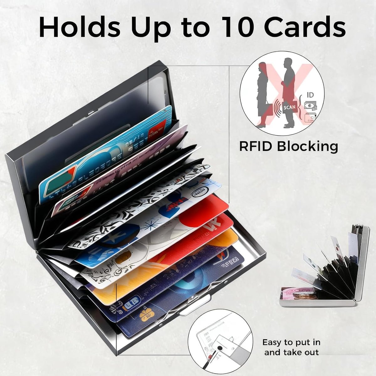 Stainless Steel Slim Metal Card Holder Wallet