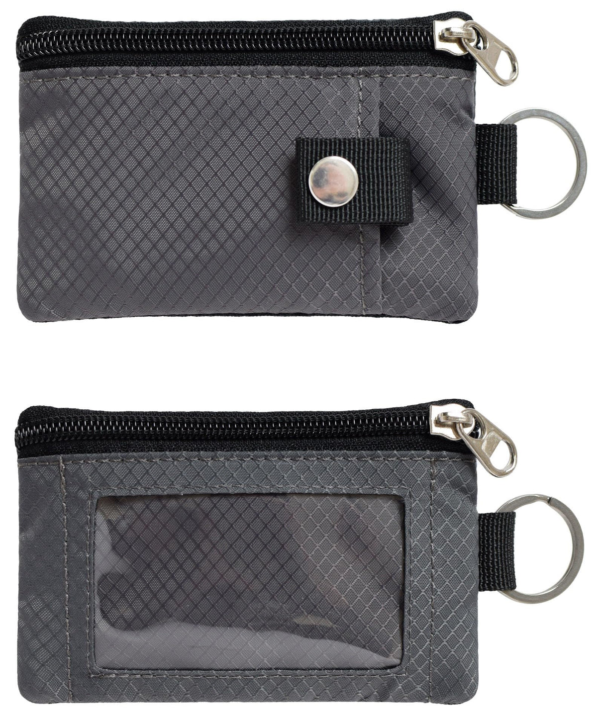 CHENSPRX Minimalist RFID Blocking Small Wallet with ID Window,WaterResistant Zip Id Case Wallet with Lanyard Keychain for Cards,Cash,Travel,Women,Men