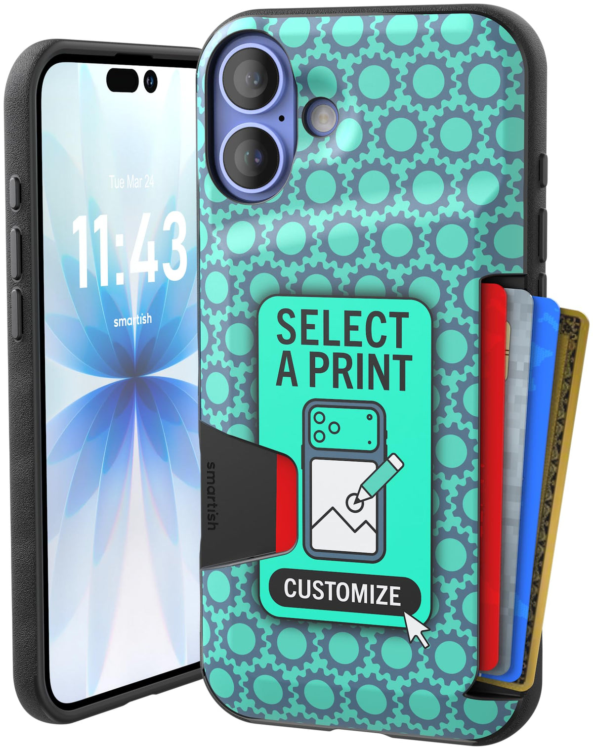 Smartish iPhone 18 Pro/17 Pro Wallet Case, Wallet Slayer Vol 1, Black