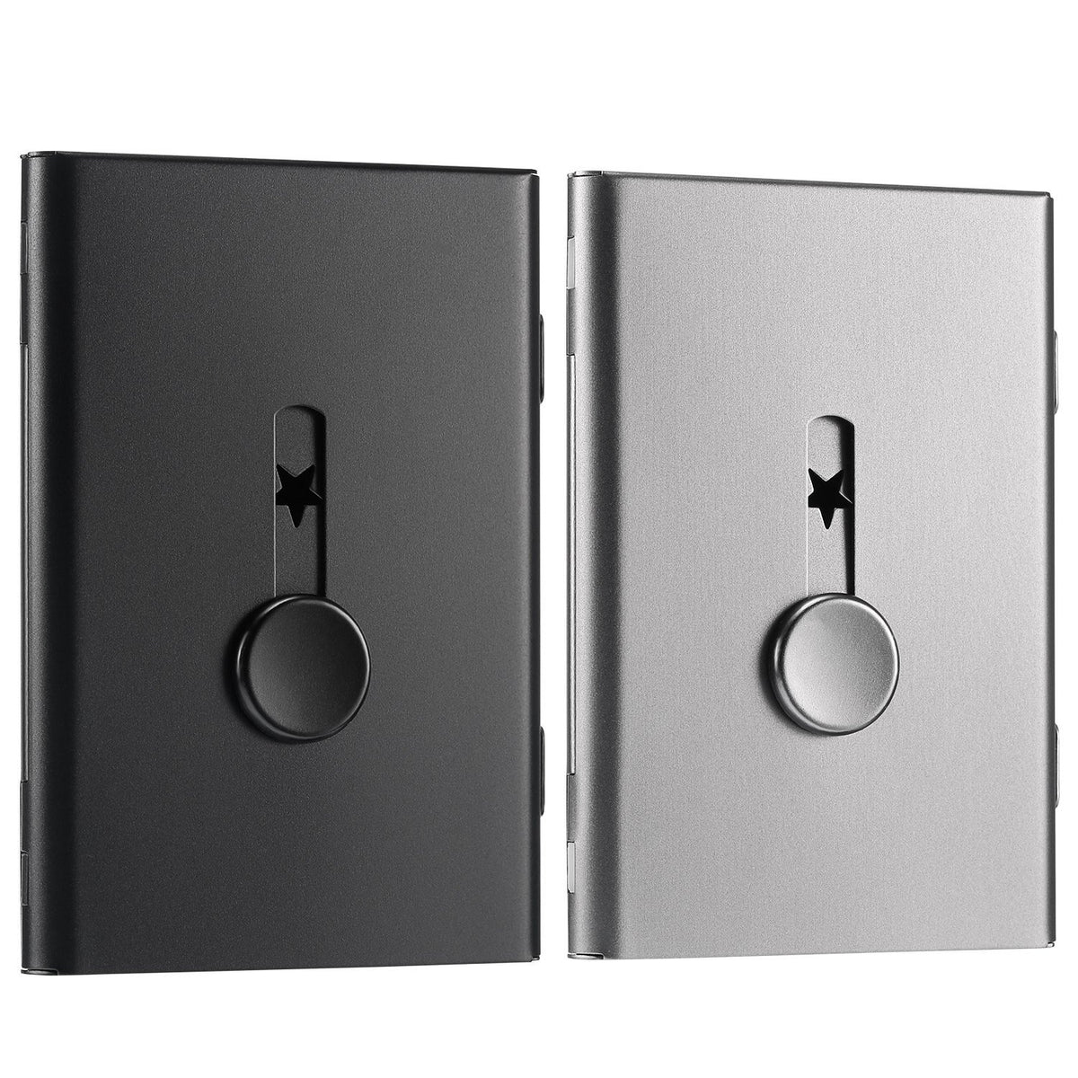 Tatuo 2 Pcs Black/red Business Card Holder Thumb Drive Stainless Steel