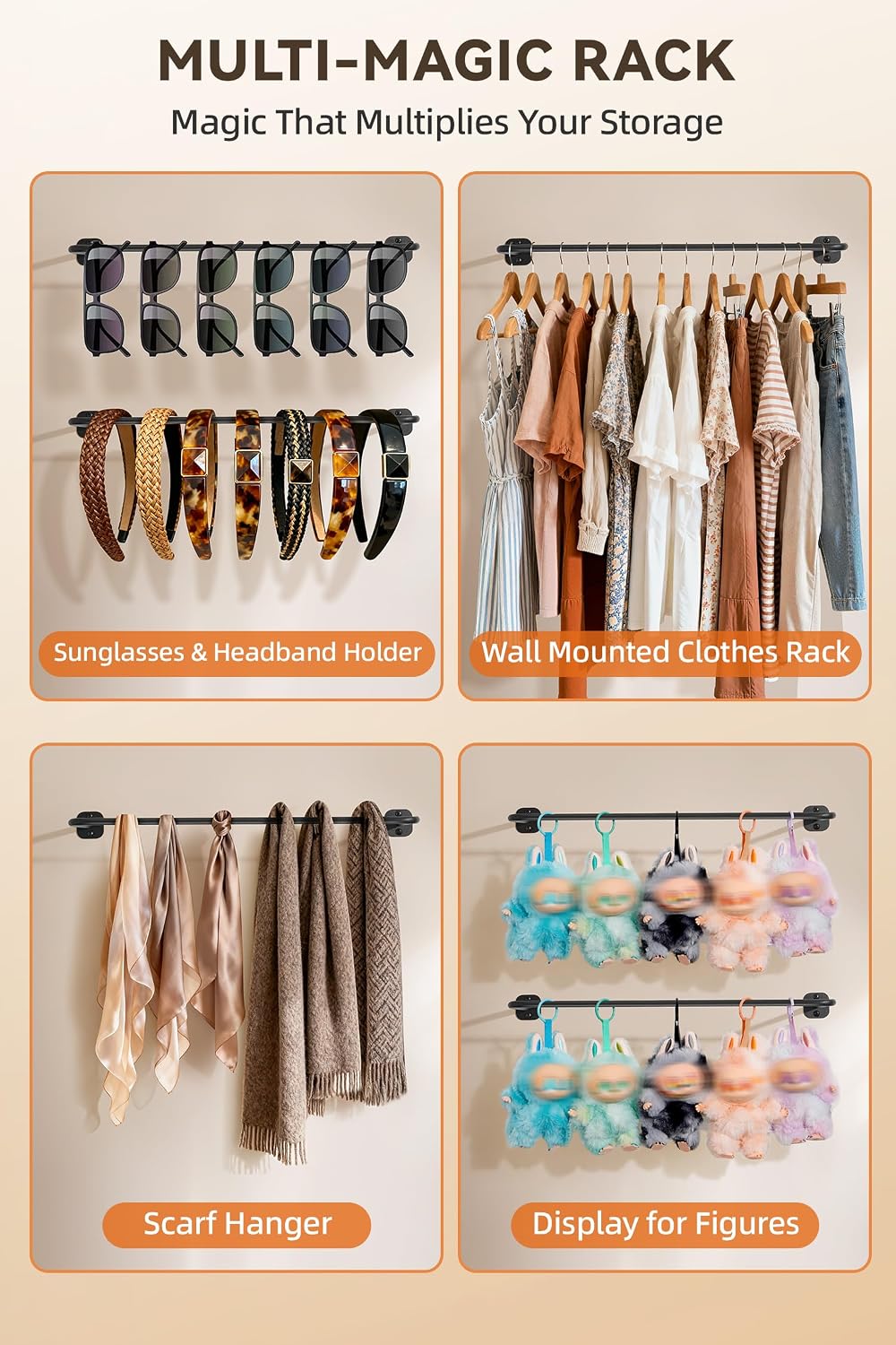 Cowboy Hat Rack for Wall Cowboy Hats Hook 12 Clips Metal Cowboy Hat Hanger