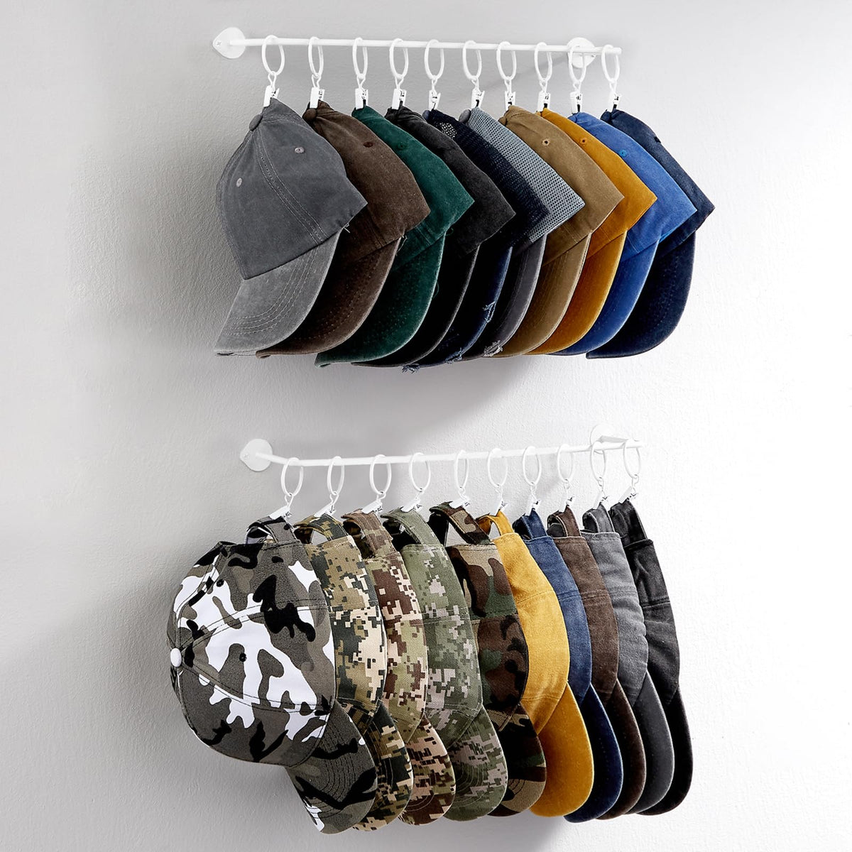 Hat Organizer Hat Rack for Baseball Caps Wall Hat Storage for 20 Caps