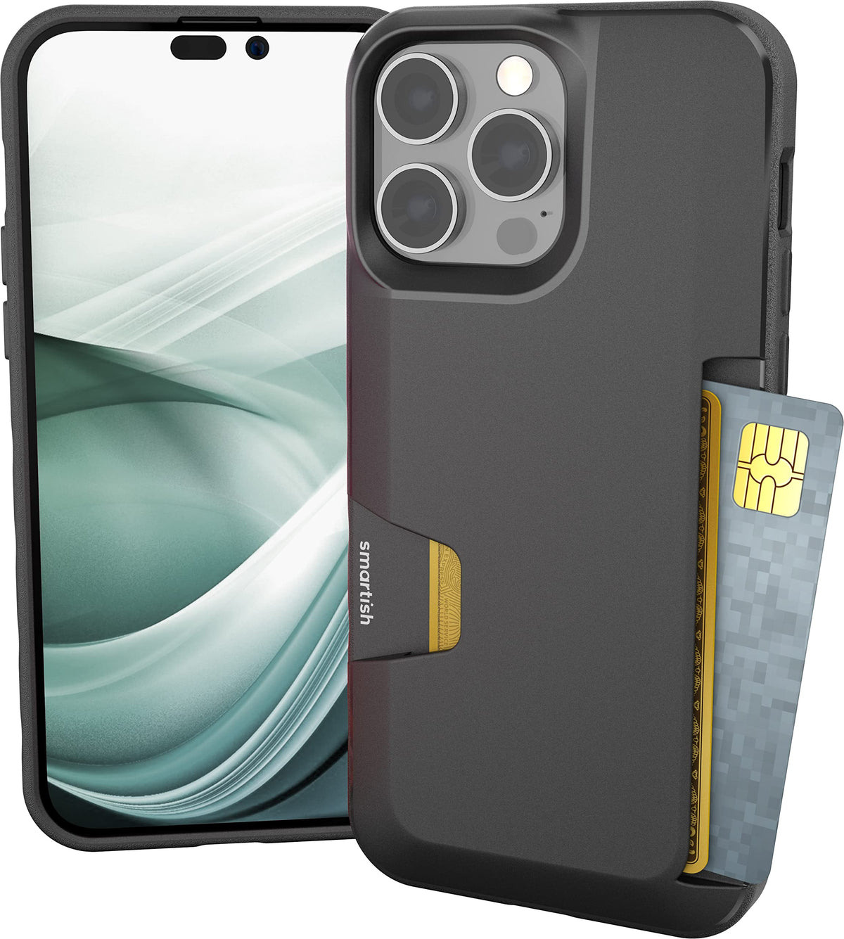 Smartish iPhone 18 Pro/17 Pro Wallet Case, Wallet Slayer Vol 1, Black