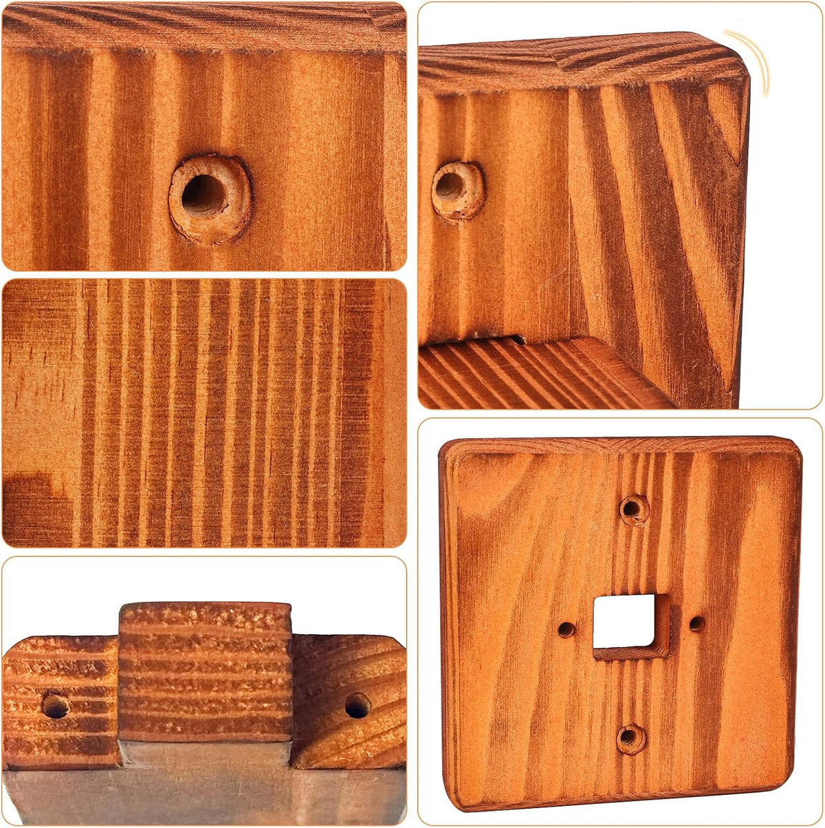 Wall Mount Cowboy Hat Rack 2 Pack Solid Wood Hat Hook