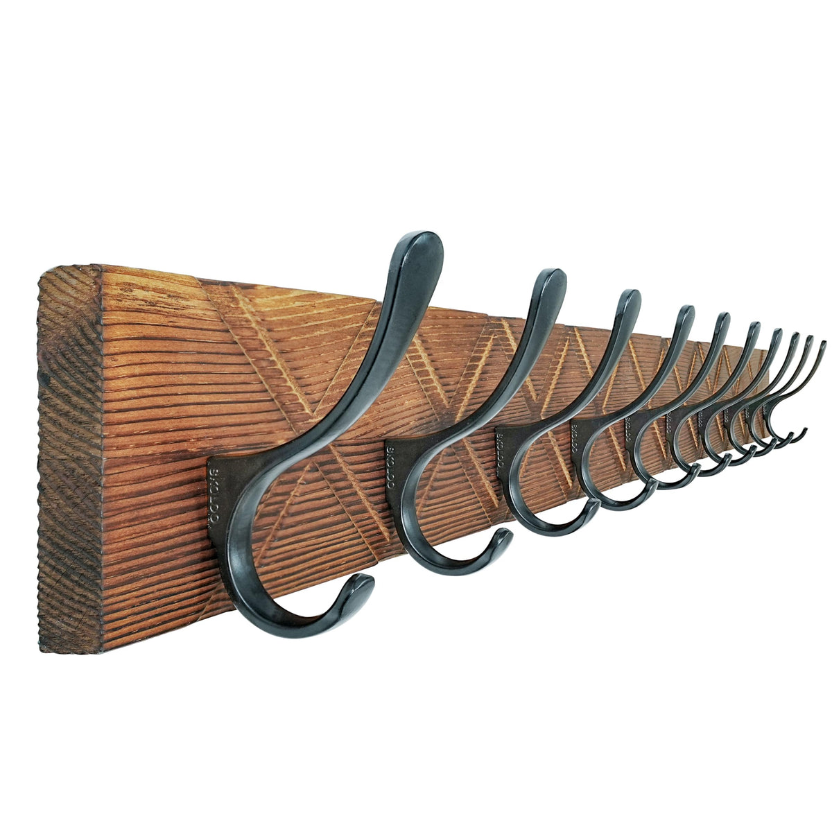 SKOLOO Coat Rack Wall Mount - Wooden White Wall Coat Hook, Wall Coat Hanger Rack with 6 Hooks for Hanging Coats, Hats, Clothing, Scarfs, White