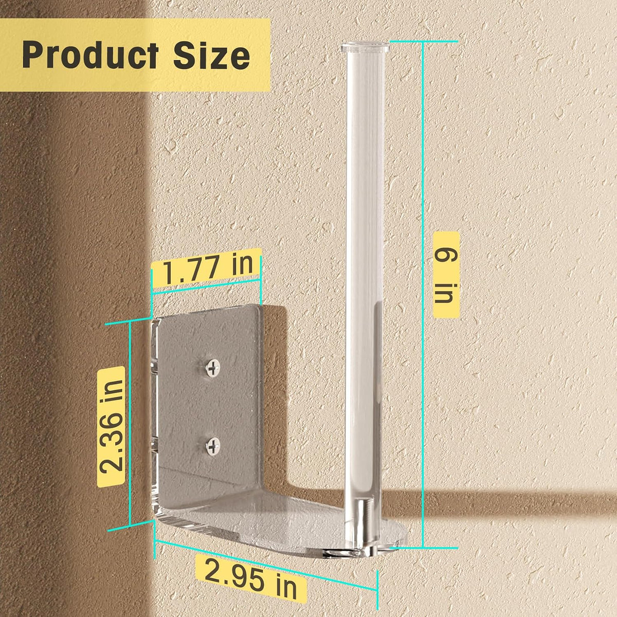 Durmmur Clear Acrylic Hat Organizer, Hat Rack for Wall,Each Holds 15 Hats