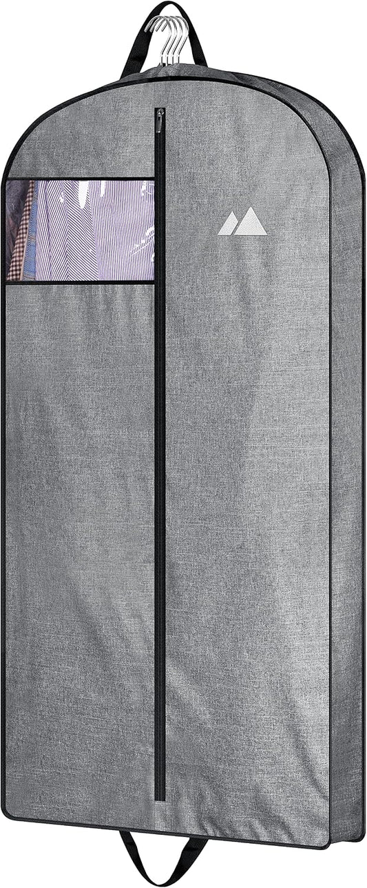 MISSLO 43" Heavy Duty Hanging Garment Bags for Travel Suit Bag for Men Waterproof Oxford Fabric Suit Cover for Traveling Monogrammed Closet Clothes Storage