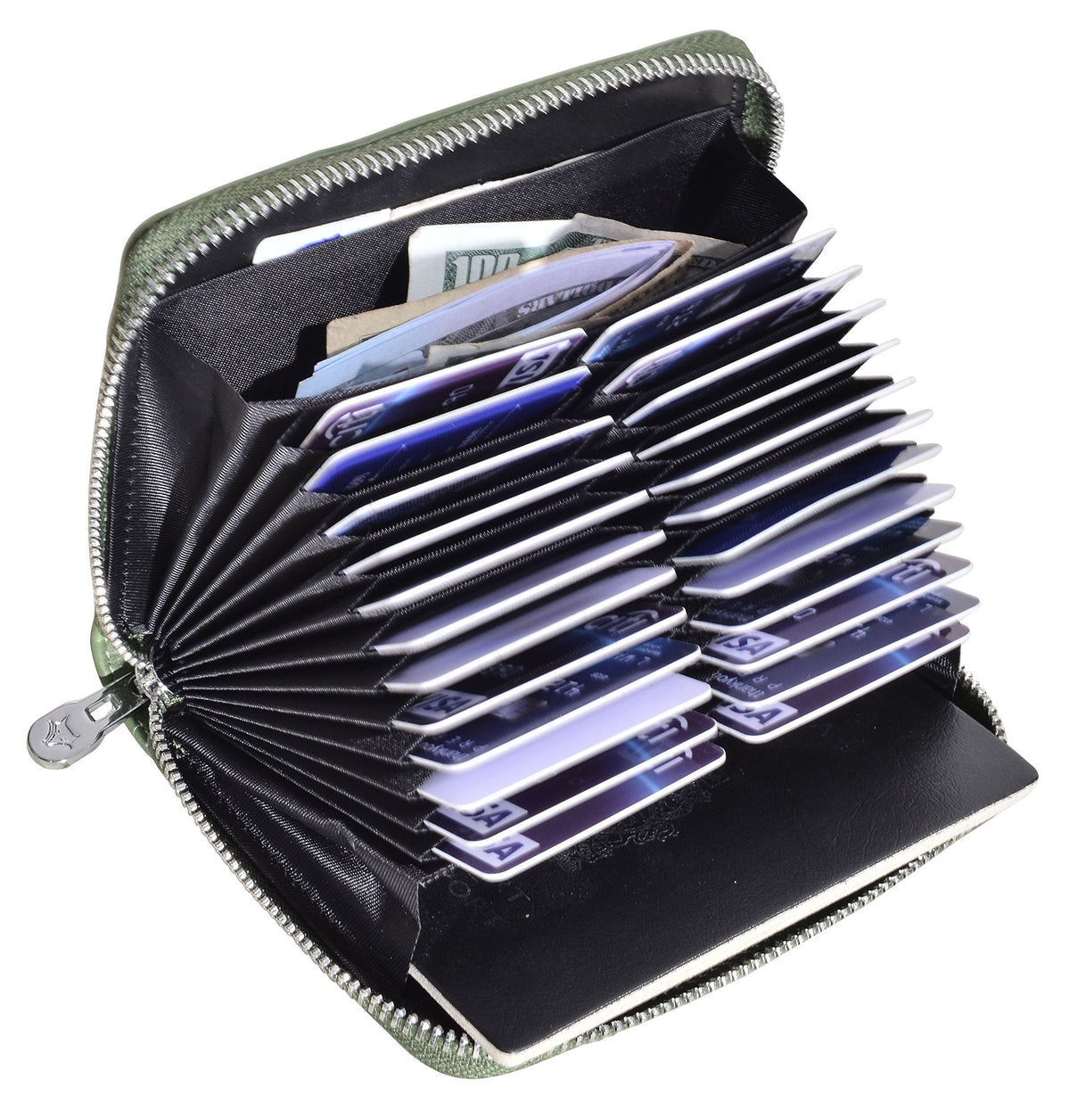 Easyoulife Genuine Leather Credit Card Holder Case RFID Travel Passport Wallet